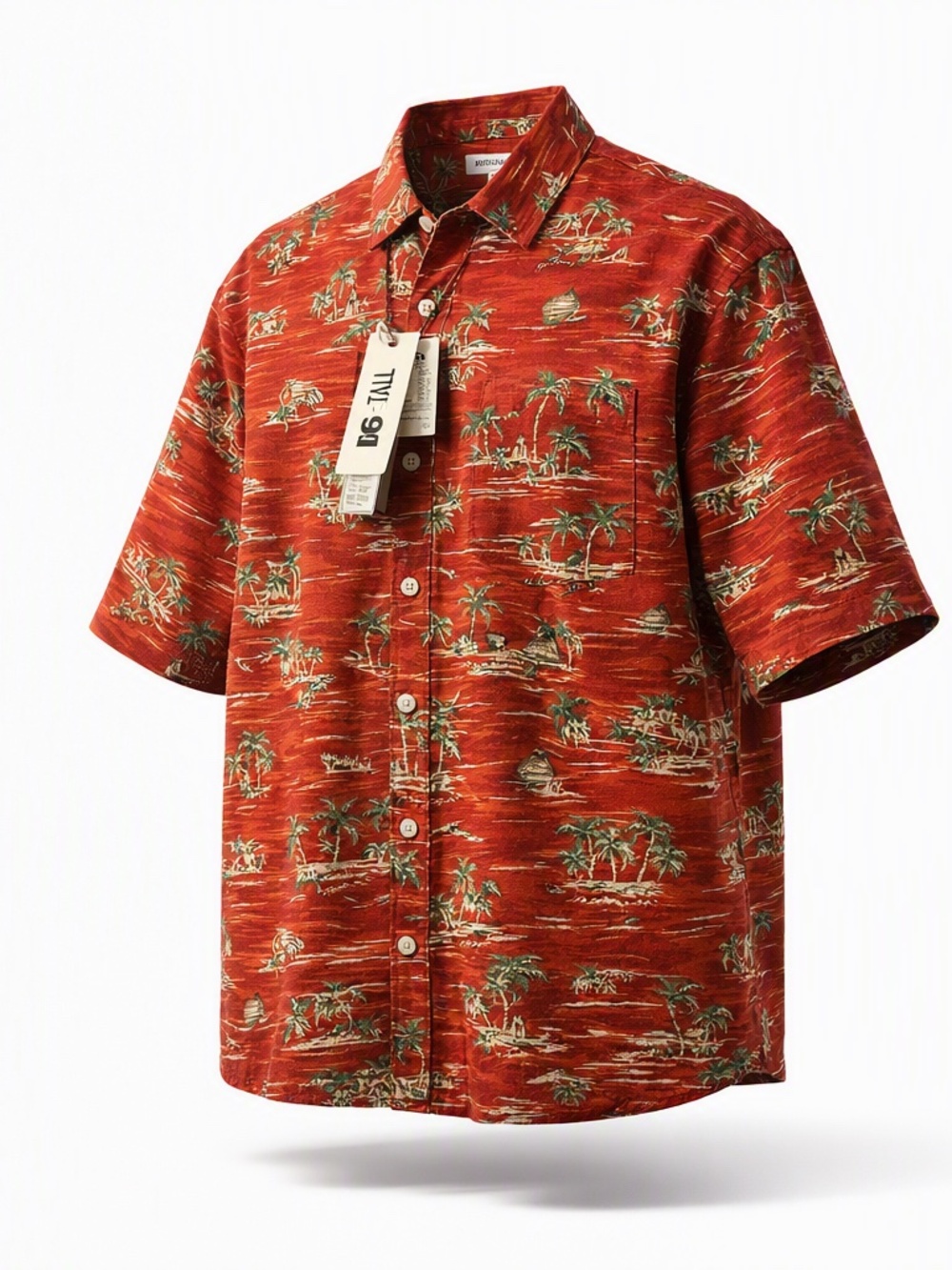 Vintage Pierre Cardin Hawaiian Sport Shirt Made in Korea Aloha 100% Cotton